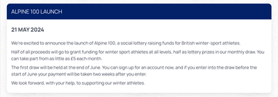 Alpine 100 subscription system - news item